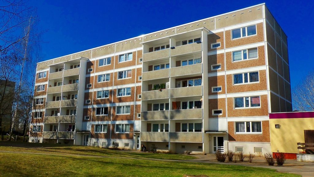 appartment building, block, building